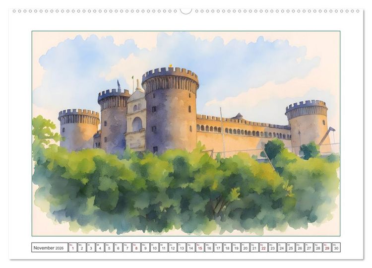Produktbild: Italien - Baudenkm&auml;ler, Berge und Meer (hochwertiger Premium Wandkalender 2026 DIN A2 quer), Kunstdruck in Hochglanz