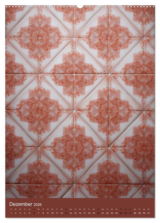 Produktbild: Portugiesischer Fliesen - Azulejos f&uuml;r Fliesenleger, Kunst- und Portugal-Liebhaber (hochwertiger Premium Wandkalender 2026 DIN A2 hoch), Kunstdruck in Hochglanz