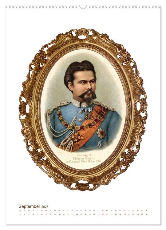 Produktbild: Ludwig II. von Bayern: Historische Illustrationen und Stiche (hochwertiger Premium Wandkalender 2026 DIN A2 hoch), Kunstdruck in Hochglanz