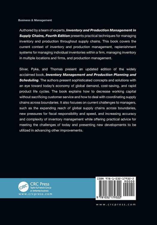Produktbild: Inventory and Production Management in Supply Chains