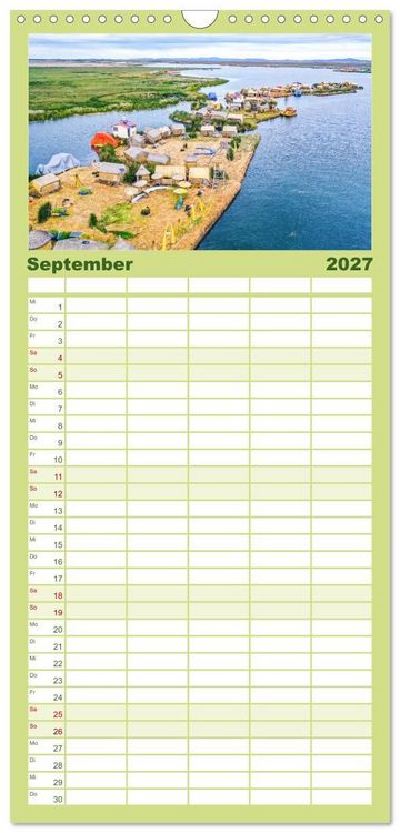 Produktbild: Familienplaner 2027 - Peru - Magie der Anden mit 5 Spalten (Wandkalender, 21 x 45 cm) CALVENDO