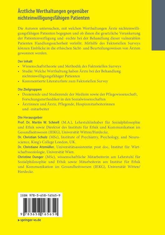 Produktbild: &Auml;rztliche Werthaltungen gegen&uuml;ber nichteinwilligungsf&auml;higen Patienten