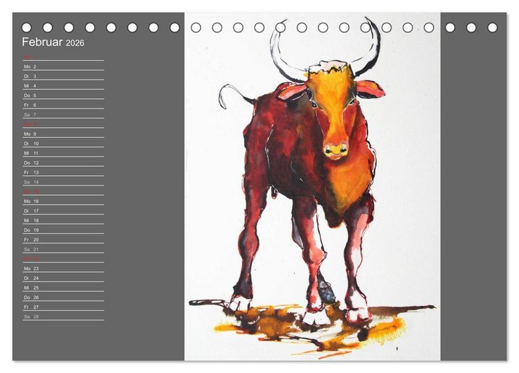 Produktbild: Sternbild Stier (Tischkalender 2026 DIN A5 quer), CALVENDO Monatskalender