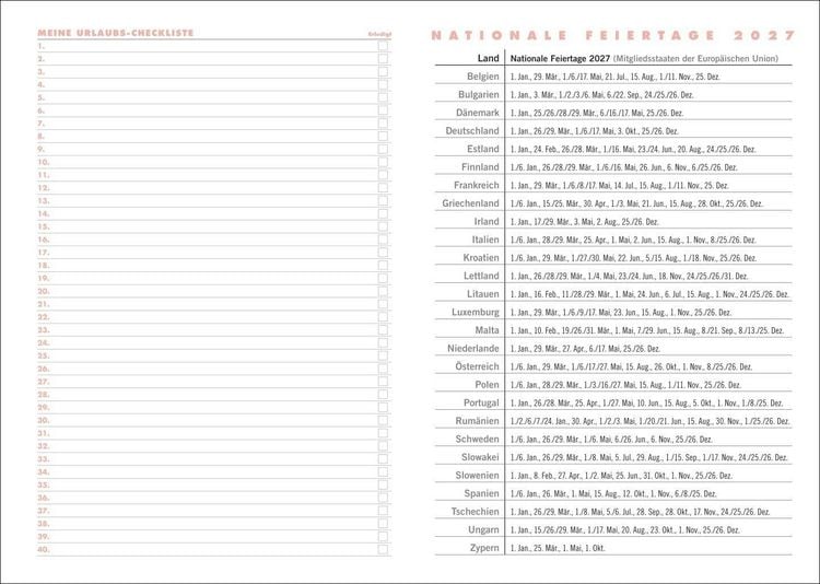 Produktbild: Lady Terminkalender A6 2027