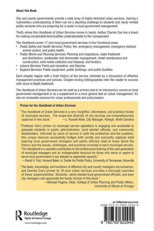 Produktbild: Handbook of Urban Services