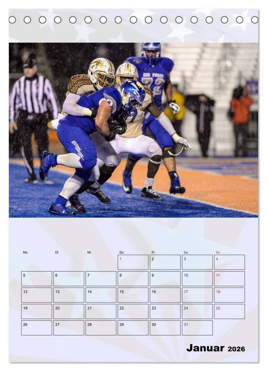 Produktbild: American Football - Kickoff (Tischkalender 2026 DIN A5 hoch), CALVENDO Monatskalender
