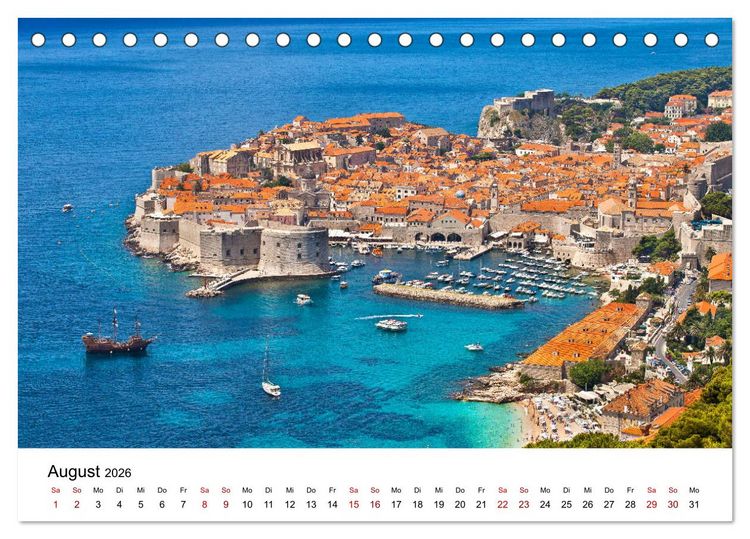 Produktbild: L&auml;nder der Adria (Tischkalender 2026 DIN A5 quer), CALVENDO Monatskalender