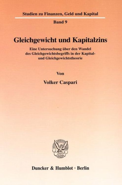 Produktbild: Gleichgewicht und Kapitalzins.