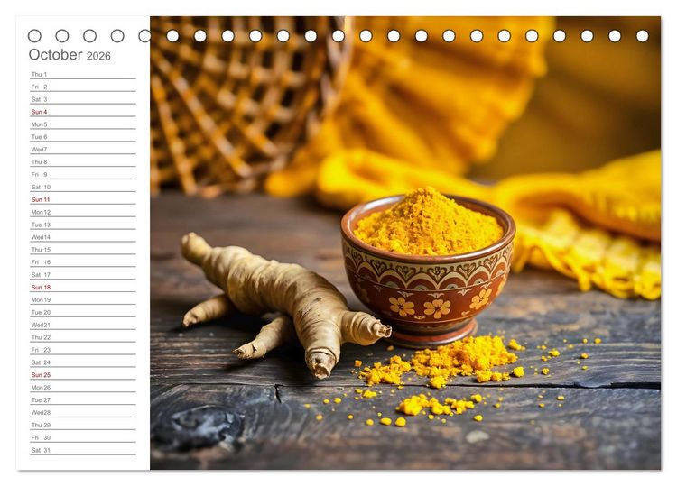 Produktbild: Superfood Dreams - AI art for gourmets (Desk Calendar 2026 DIN A5 landscape), CALVENDO 12 Month DeskCalendar