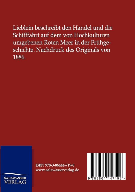 Produktbild: Handel und Schifffahrt auf dem Roten Meer in alten Zeiten
