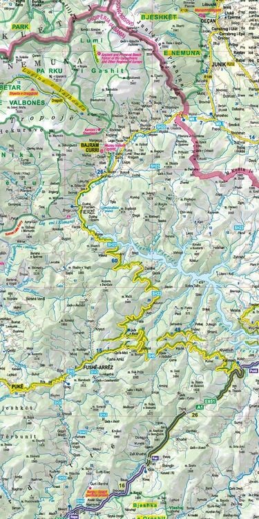 Produktbild: MoTourMaps Albanien Auto- und Motorradkarte 1:280.000