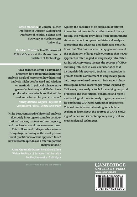 Produktbild: Advances in Comparative-Historical Analysis