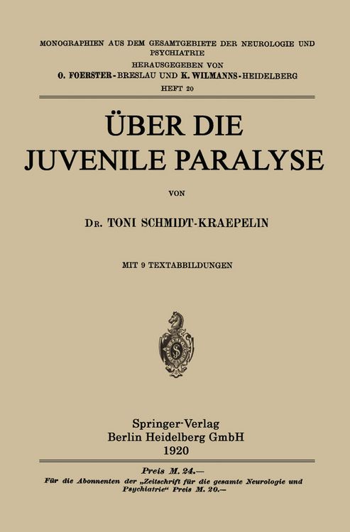 Produktbild: &Uuml;ber die Juvenile Paralyse