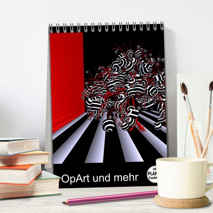Produktbild: OpArt und mehr (Tischkalender 2026 DIN A5 hoch), CALVENDO Monatskalender
