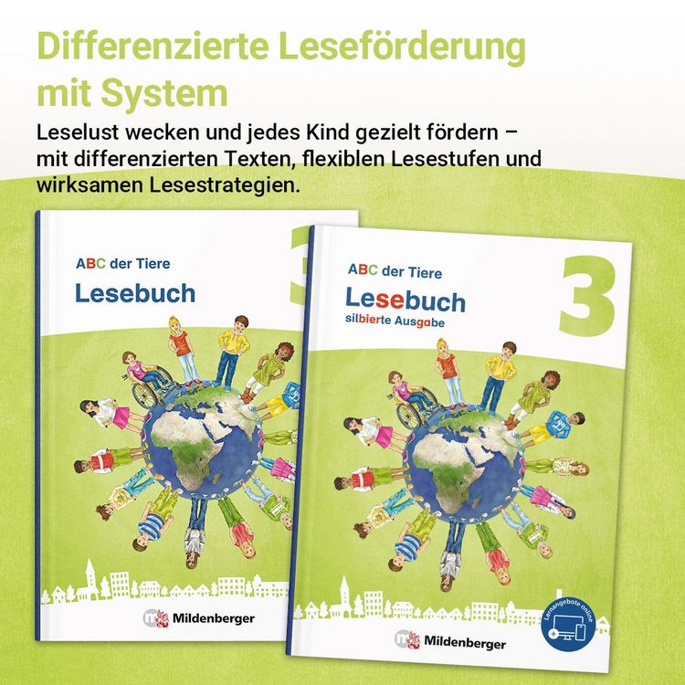 Produktbild: ABC der Tiere 3 Neubearbeitung &ndash; Lesebuch silbierte Ausgabe