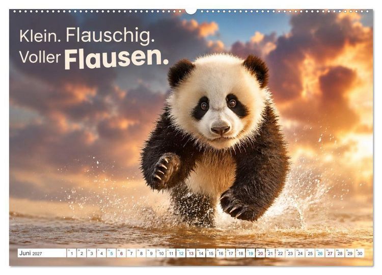 Produktbild: Pandas mit Flausen im Kopf (Wandkalender 2027 DIN A2 quer), CALVENDO Monatskalender