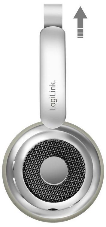 Produktbild: LogiLink BT0072BR Over Ear Kopfh&ouml;rer Bluetooth&reg; Silber