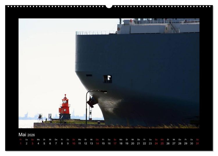 Produktbild: Auf Gro&szlig;e Fahrt - Schiffe im Hafen und auf See (Wandkalender 2026 DIN A2 quer), CALVENDO Monatskalender