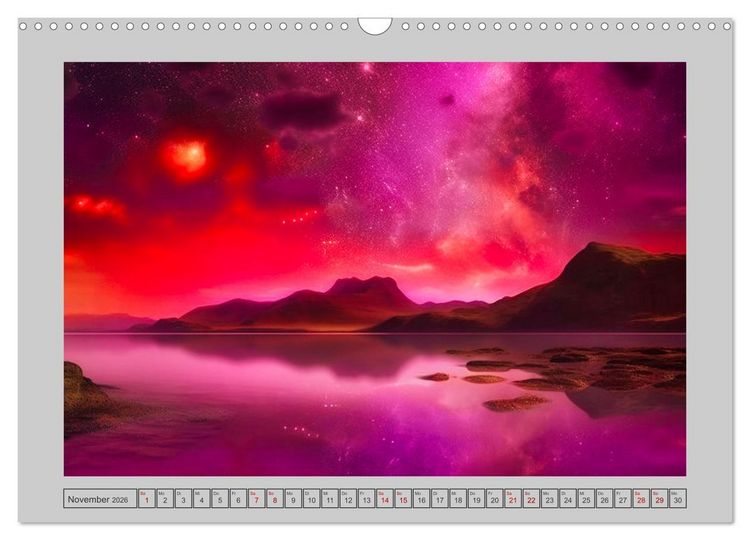 Produktbild: Tr&auml;umereien in Rot (Wandkalender 2026 DIN A3 quer), CALVENDO Monatskalender