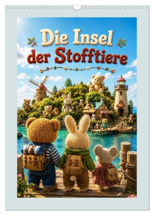 Produktbild: Die Insel der Stofftiere (Wandkalender 2027 DIN A3 hoch), CALVENDO Monatskalender