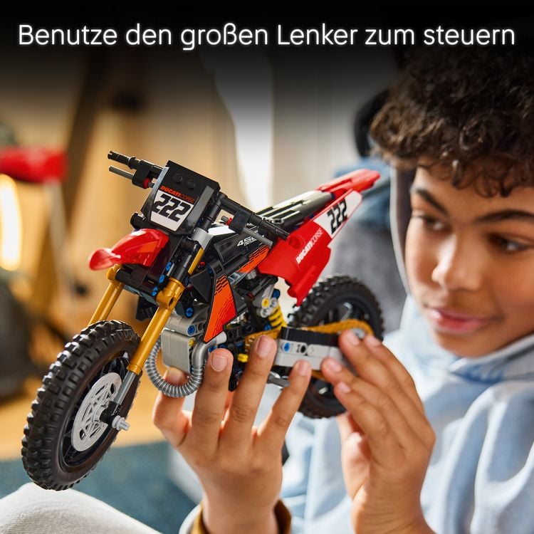 Produktbild: LEGO Technic Ducati Desmo450 MX Factory Motorrad Spielzeug 42238