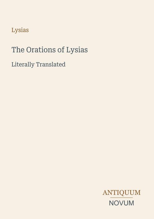 Produktbild: The Orations of Lysias