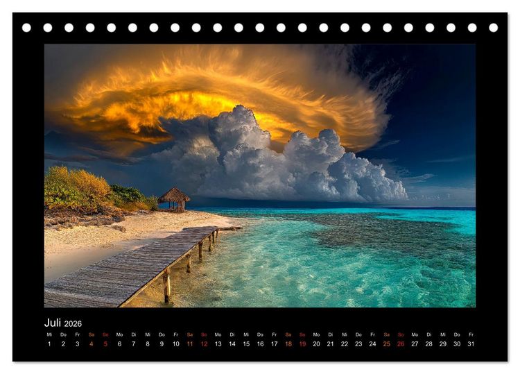 Produktbild: Paradiesische Inselwelten (Tischkalender 2026 DIN A5 quer), CALVENDO Monatskalender