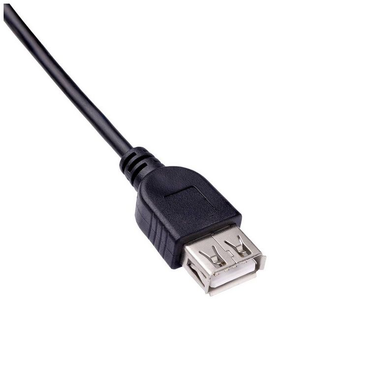 Produktbild: Akyga USB-Kabel USB-A Stecker, USB-A Buchse 1.80m Schwarz AK-USB-07
