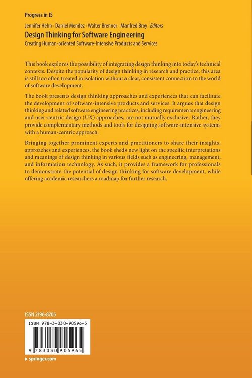 Produktbild: Design Thinking for Software Engineering