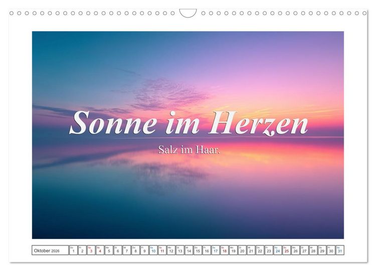 Produktbild: Frei wie das Meer (Wandkalender 2026 DIN A3 quer), CALVENDO Monatskalender