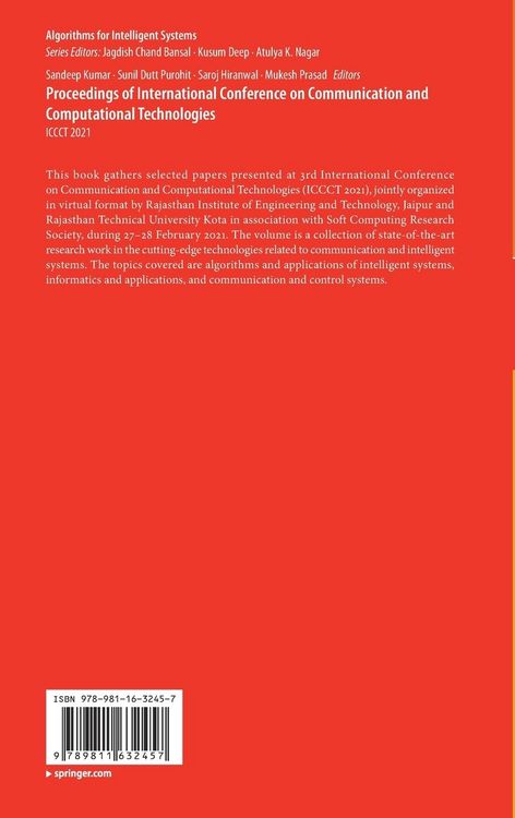 Produktbild: Proceedings of International Conference on Communication and Computational Technologies