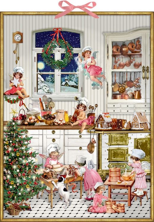 Produktbild: Nostalgische Weihnachtsb&auml;ckerei, Zettel-Adventskal. (Behr)