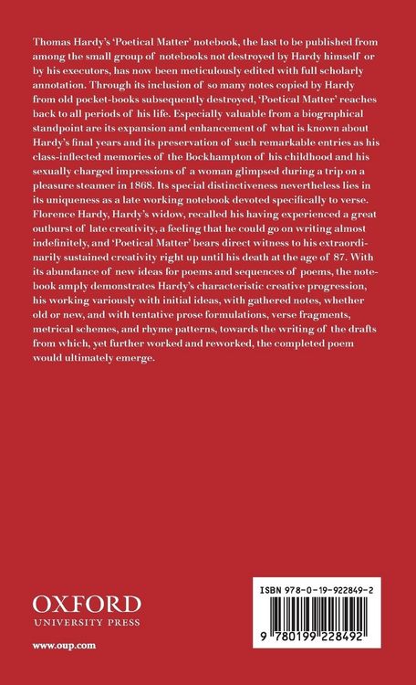 Produktbild: Thomas Hardy's 'Poetical Matter' Notebook