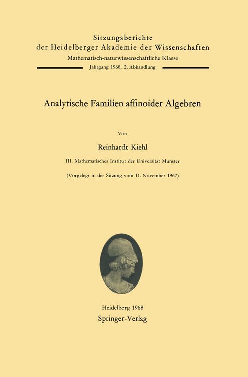 Produktbild: Analytische Familien affinoider Algebren