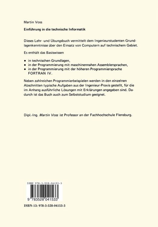 Produktbild: Einf&uuml;hrung in die technische Informatik