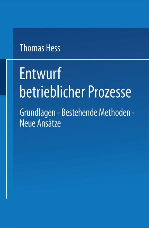 Produktbild: Entwurf betrieblicher Prozesse