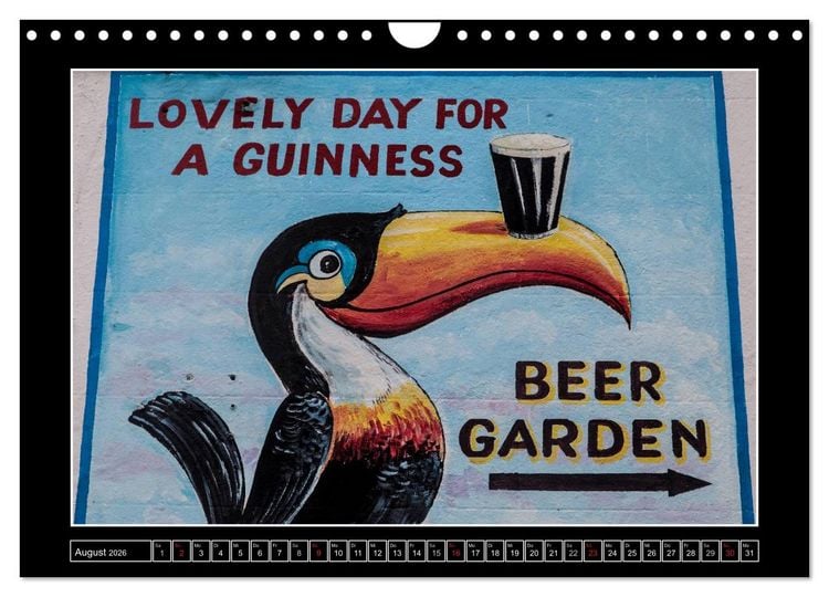 Produktbild: Sl&aacute;inte IRLAND - Pubmalereien (Wandkalender 2026 DIN A4 quer), CALVENDO Monatskalender