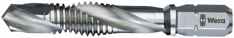 Produktbild: Wera 05104640001 847 Kombigewindebohrer metrisch M3 Rechtsschneidend DIN 3126 HSS 1St.