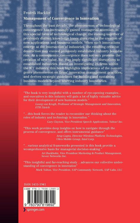 Produktbild: Management of Convergence in Innovation