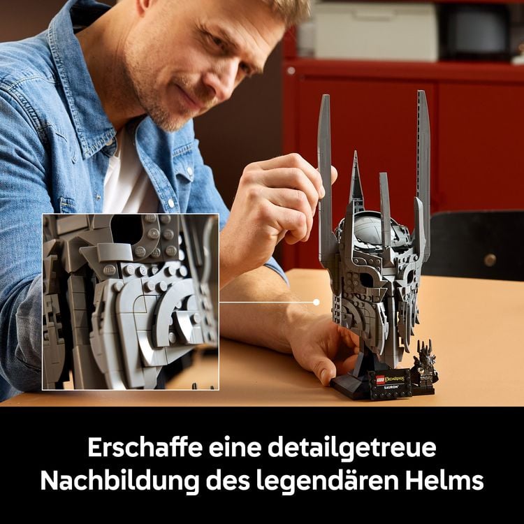 Produktbild: LEGO Icons 11373 Der Herr der Ringe: Saurons Helm, Modellbau f&uuml;r Fans