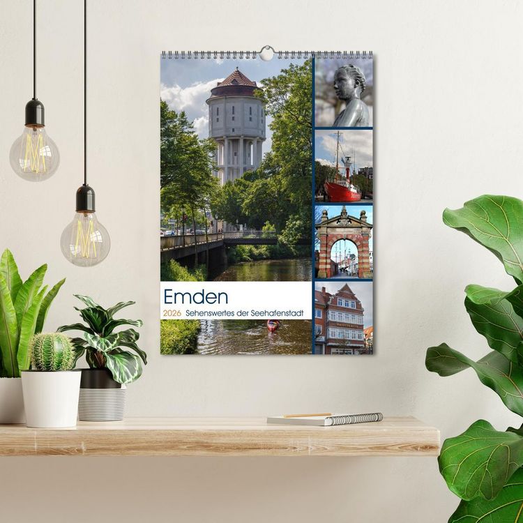 Produktbild: Emden - Sehenswertes der Seehafenstadt (Wandkalender 2026 DIN A3 hoch), CALVENDO Monatskalender
