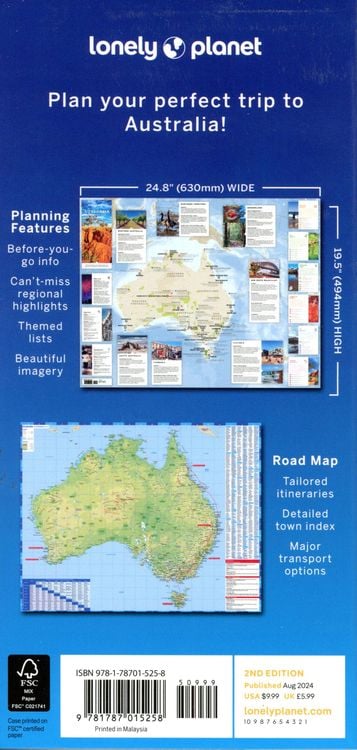 Produktbild: Lonely Planet Australia Planning Map
