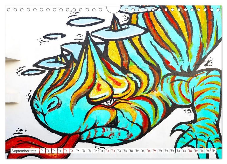 Produktbild: Graffiti art all over the world (Wall Calendar 2026 DIN A4 landscape), CALVENDO 12 Month Wall Calendar