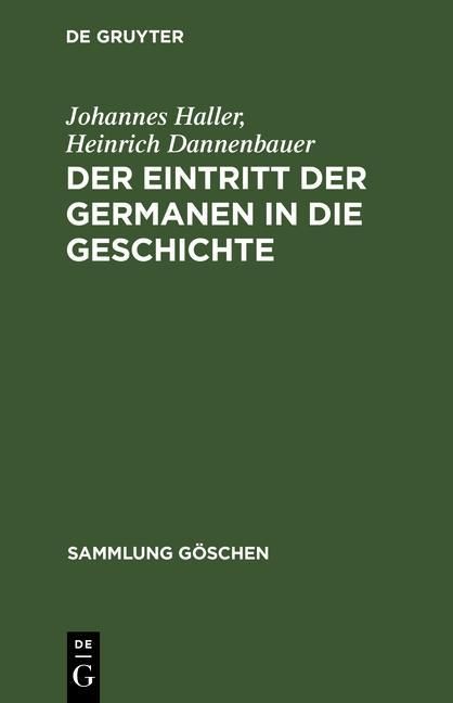 Produktbild: Der Eintritt der Germanen in die Geschichte