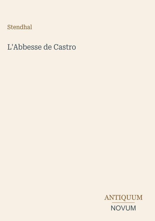 Produktbild: L'Abbesse de Castro