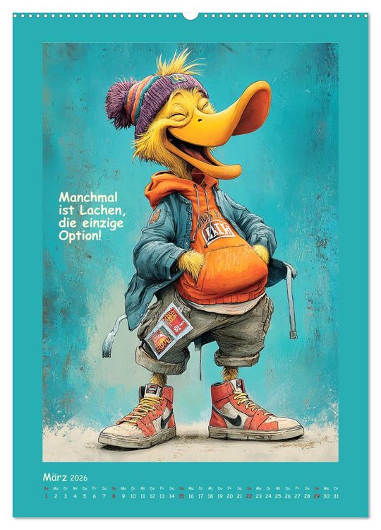 Produktbild: Quack Attacke. Enten au&szlig;er Kontrolle (hochwertiger Premium Wandkalender 2026 DIN A2 hoch), Kunstdruck in Hochglanz
