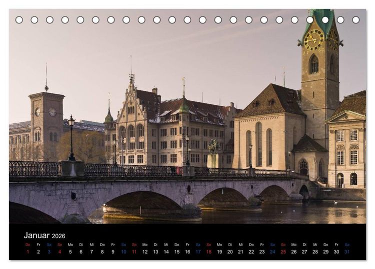 Produktbild: Z&Uuml;RICH - Little Big City (Tischkalender 2026 DIN A5 quer), CALVENDO Monatskalender