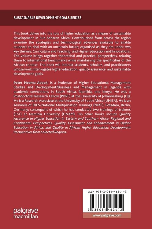 Produktbild: The Sustainability of Higher Education in Sub-Saharan Africa