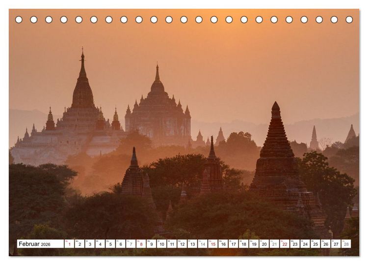 Produktbild: WUNDERVOLLES BAGAN (Tischkalender 2026 DIN A5 quer), CALVENDO Monatskalender