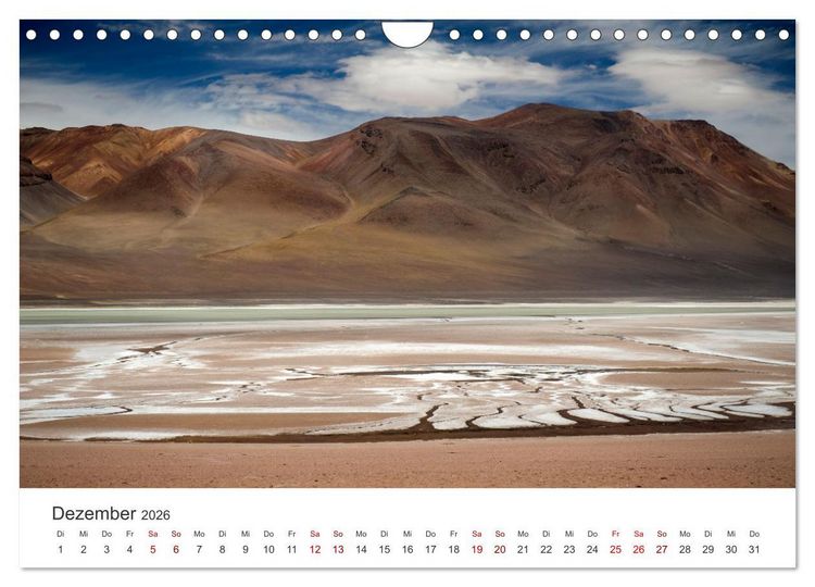 Produktbild: Die Farben der Anden - Argentinien und Chile (Wandkalender 2026 DIN A4 quer), CALVENDO Monatskalender